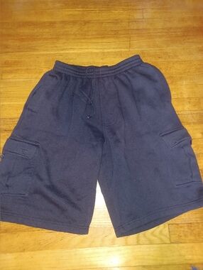 Men's Navy Cargo Sweatshorts - Casual Comfort